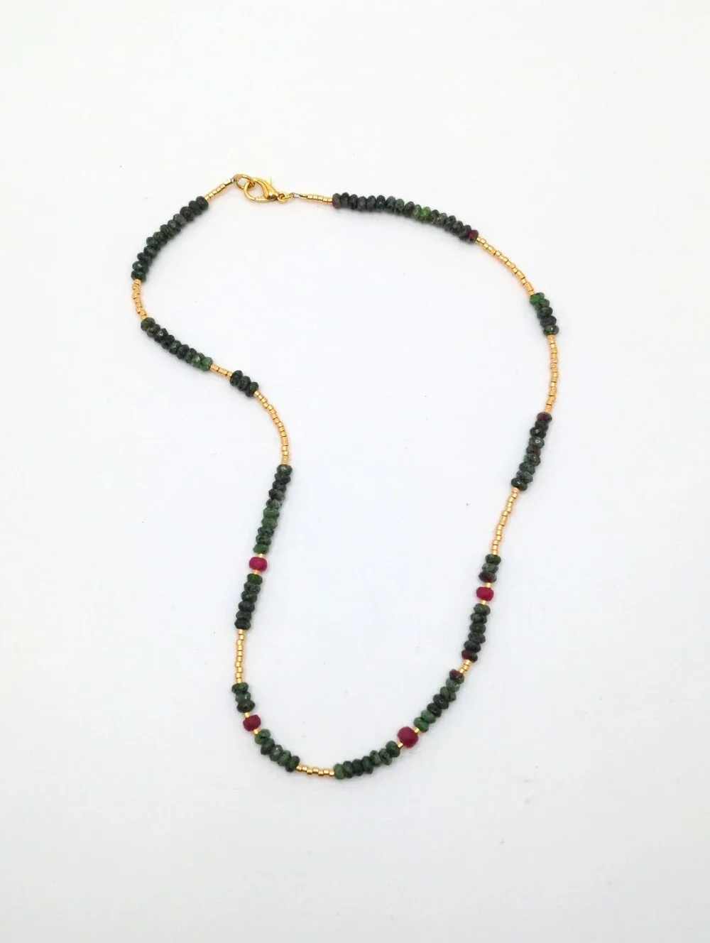 381MIDALANE Ruby Gemstone Choker